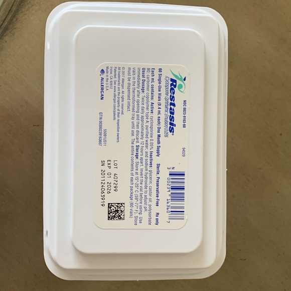 Restasis dry eye relief drops - Picture 1 of 2